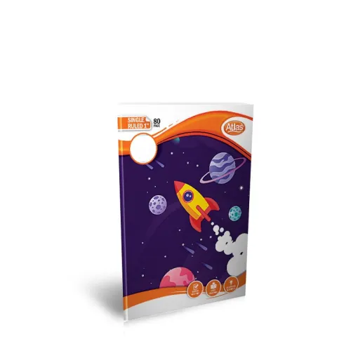 Atlas A5 Book Practical 1″(=) Single Ruled 80Pgs