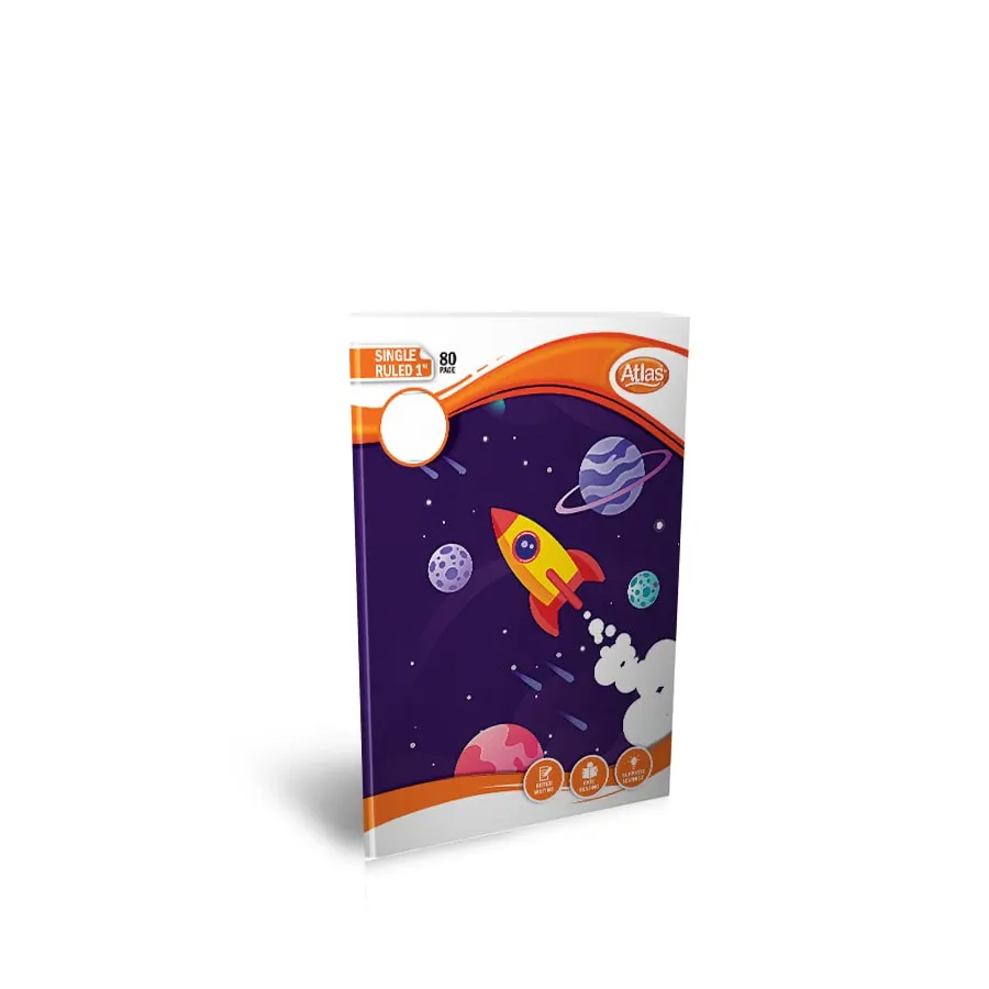 Atlas A5 Book Practical 1″(=) Single Ruled 80Pgs