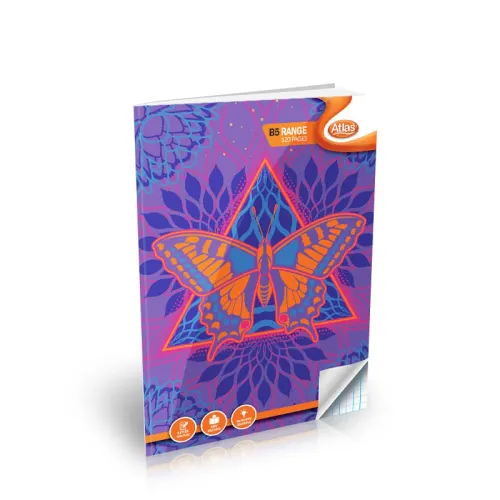 Atlas B5 Book 120Pgs (#) Square Ruled