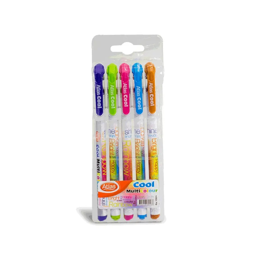 Atlas Pen Cool Multicolor – Pack of 5