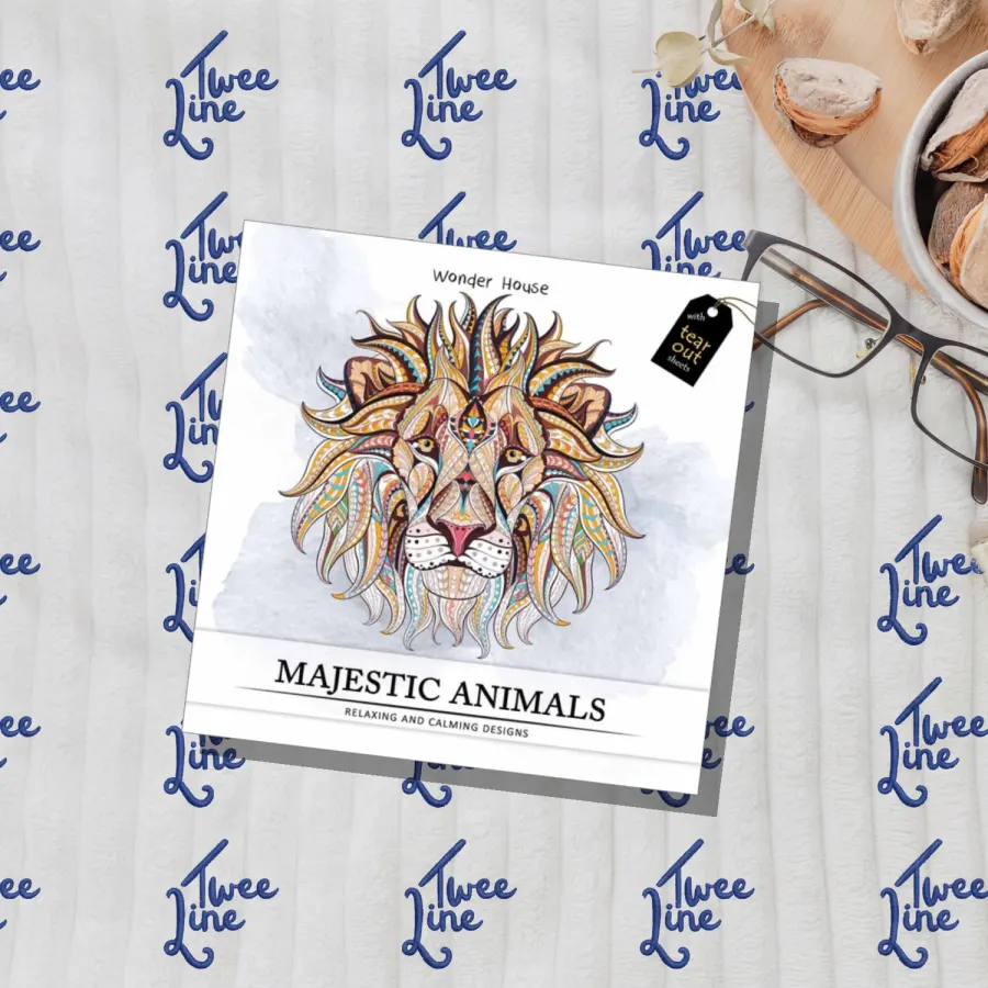 Majestic Animals: Colouring Book for Adults by Wonder House Books, front cover