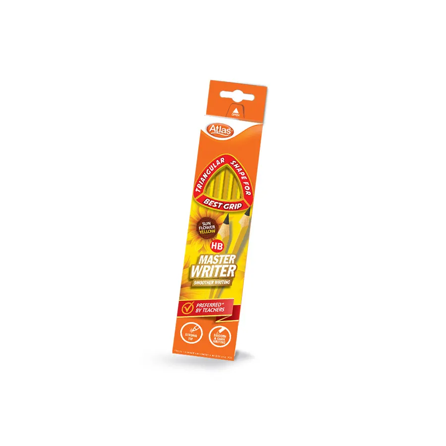 Atlas Sunflower Triangular HB Pencil 12Pack