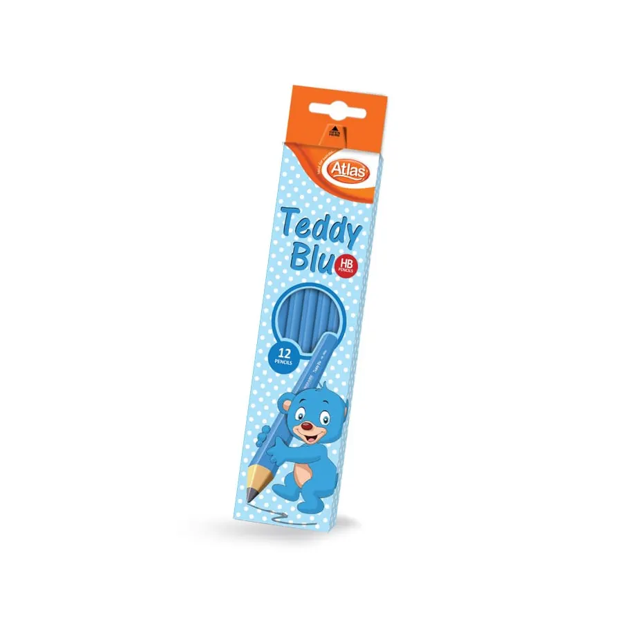 Atlas Teddy Blu HB Pencil 12Pack
