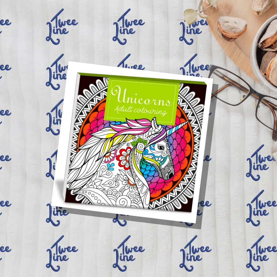 Unicorns - Adult Colouring by Hello Friend Books, front cover