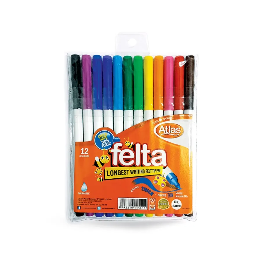 Atlas Colour Pen Felta 12 Colours