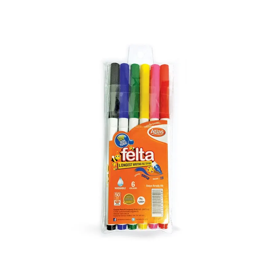 Atlas Colour Pen Felta 6 Colours