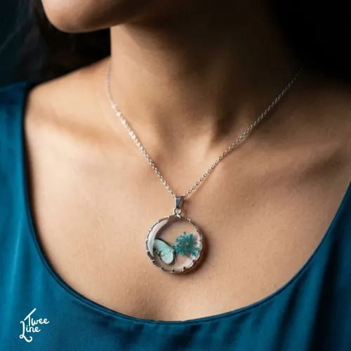 Butterfly Fashion Pendant on display