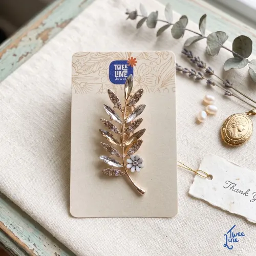 Leaves Branch Saree Brooch