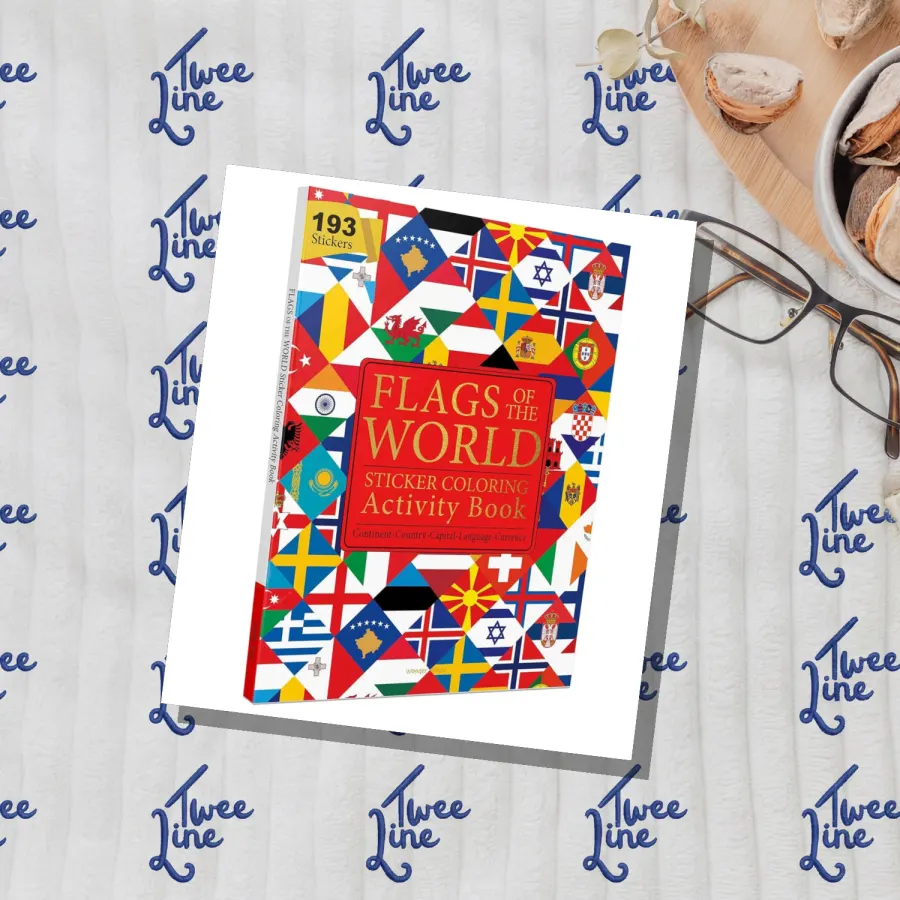 Flags of the World - Sticker Coloring Activity Book by Wonder House Books, front cover