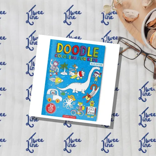 Doodle Coloring for Kids (Blue Edition)