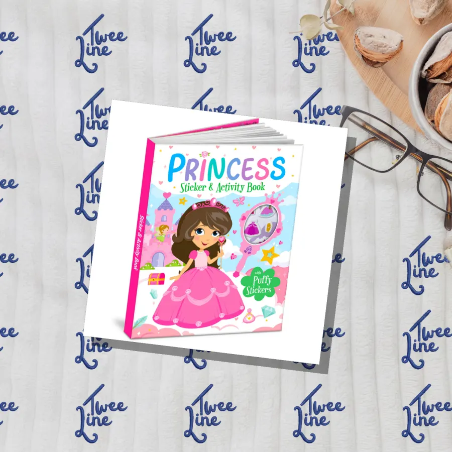 Princess Sticker &amp;amp; Activity Book (With Puffy Stickers) by Hello Friend Books, front cover