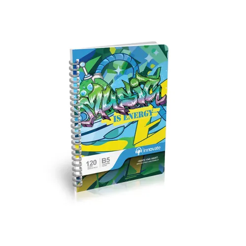 Innovate Book Spiral B5 Double Ruled 120Pg-0030
