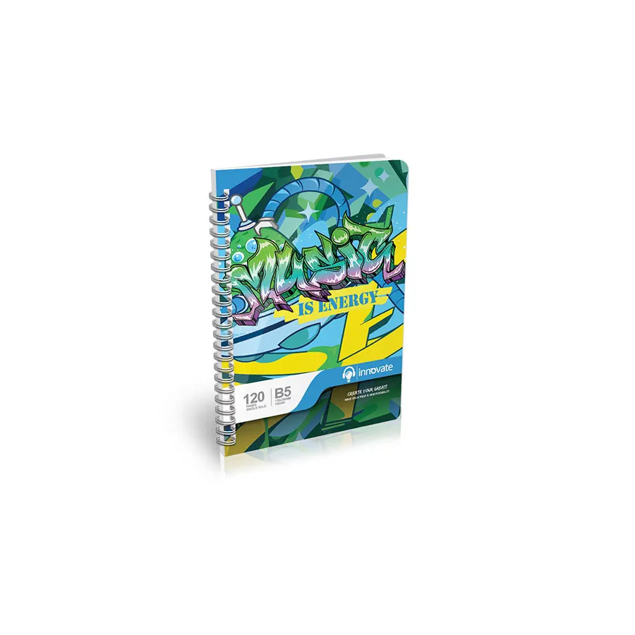 Innovate Book Spiral B5 Double Ruled 120Pg-0030