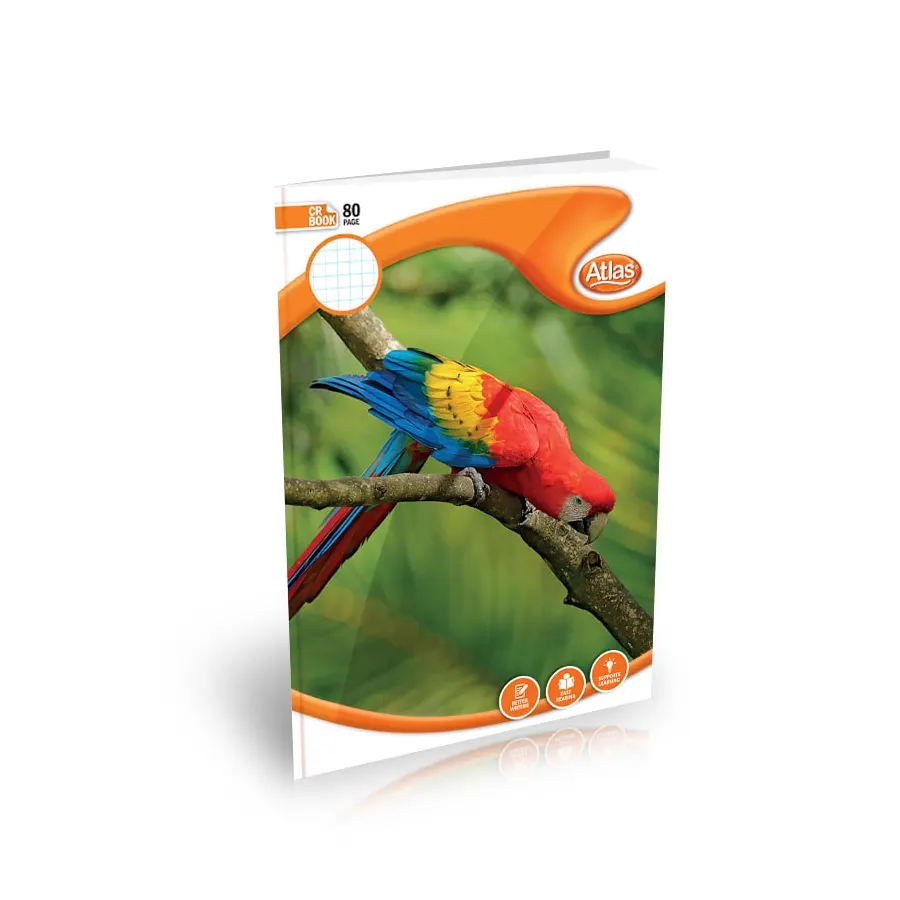 Atlas A4 Book CR 80Pgs (#) Square Ruled