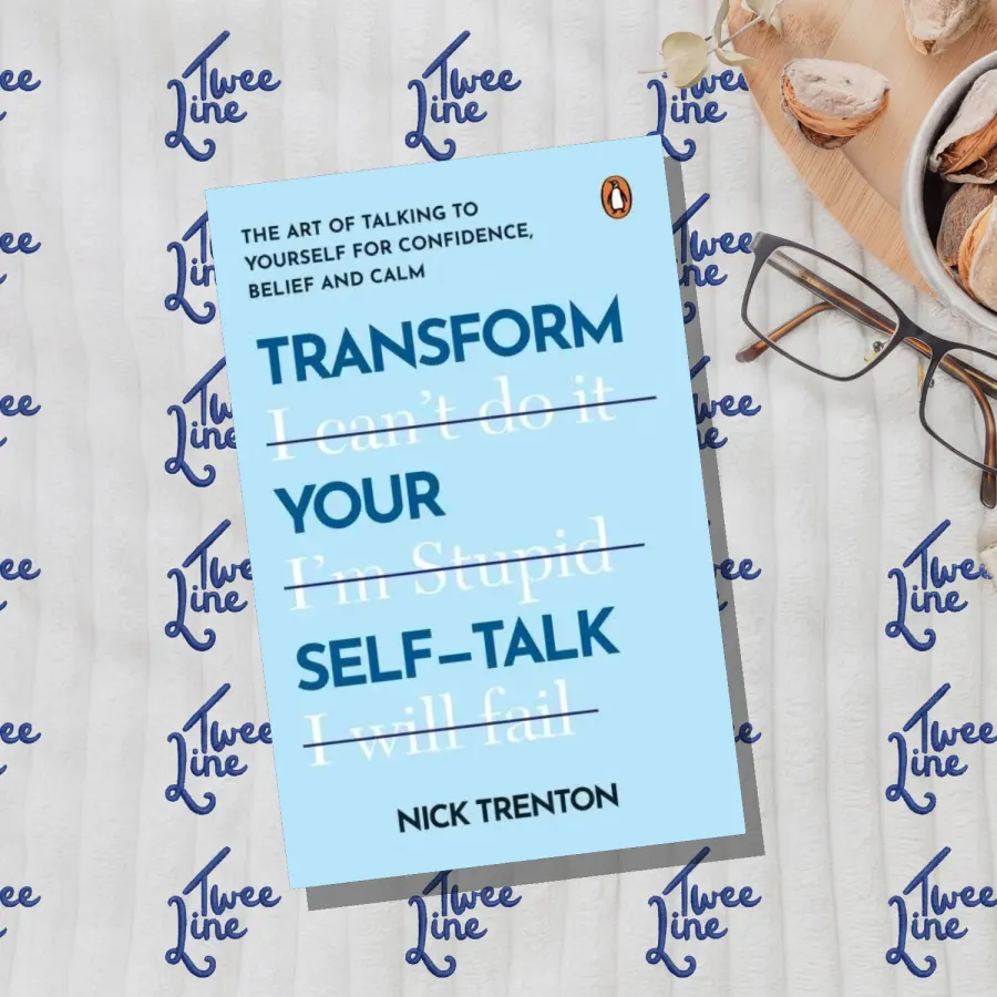 Transform Your Self-Talk book cover with a brain and speech bubbles
